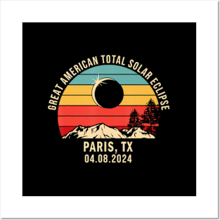 Paris Tx Texas Total Solar Eclipse 2024 Posters and Art